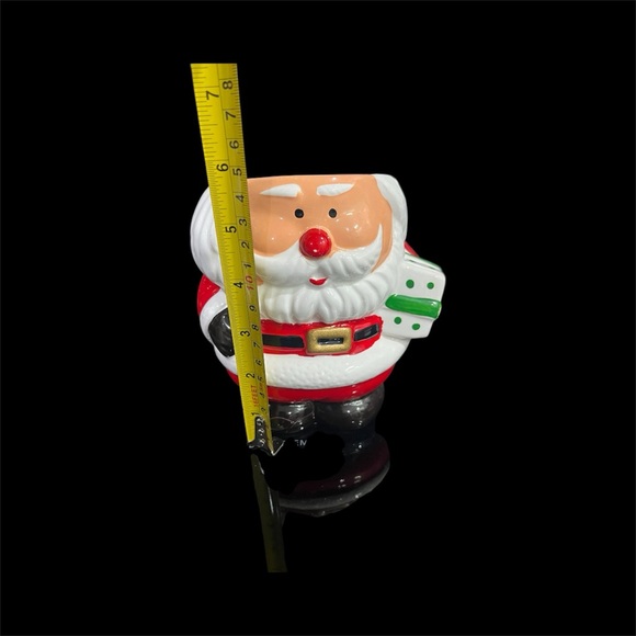 Vintage 1995 Loomco Glazed Santa Claus Candy Jar 6" Tall 6/7" Wide Christmas - Picture 5 of 6